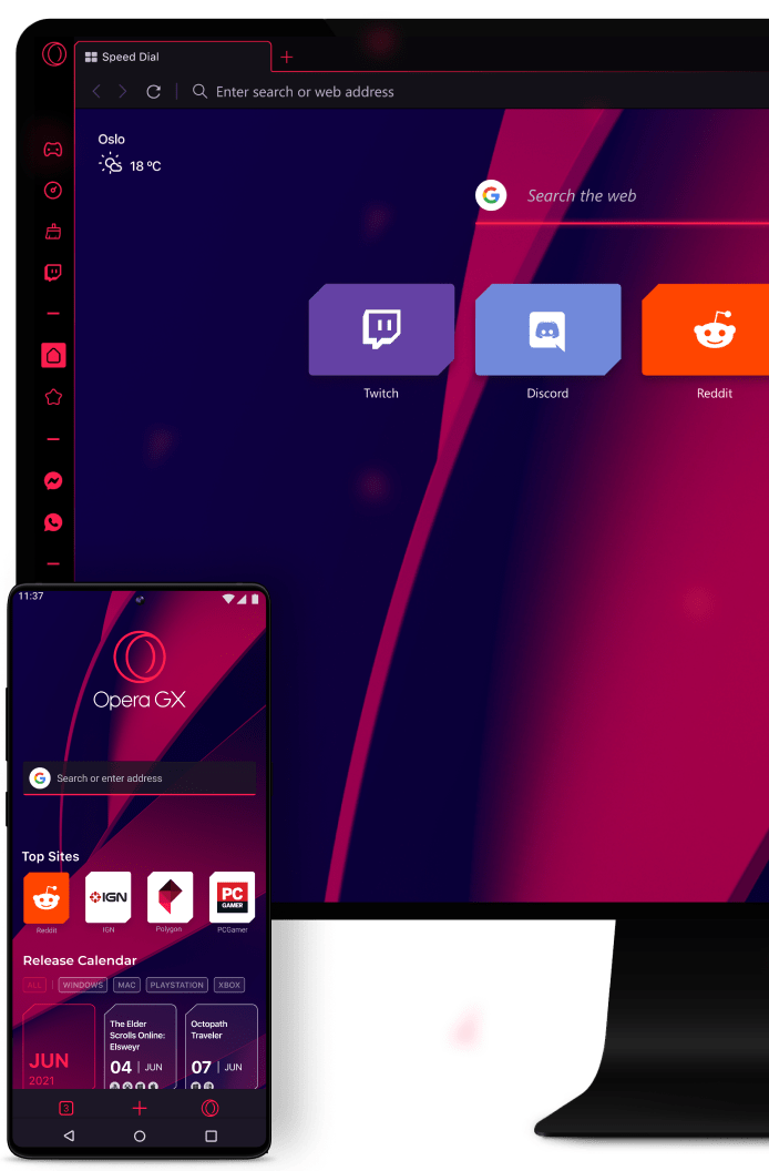 Opera GX, Navegador Gaming